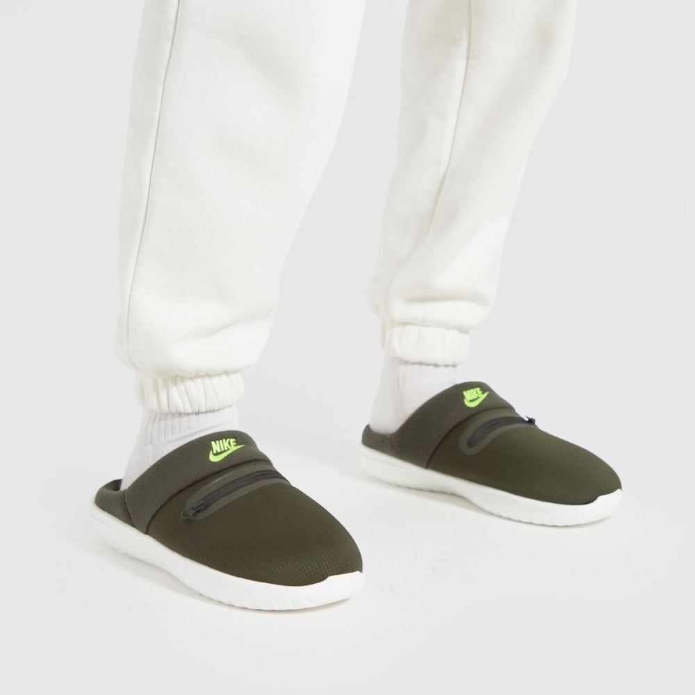 Nike Mens Burrow slippers Dark Green DJ3130 300